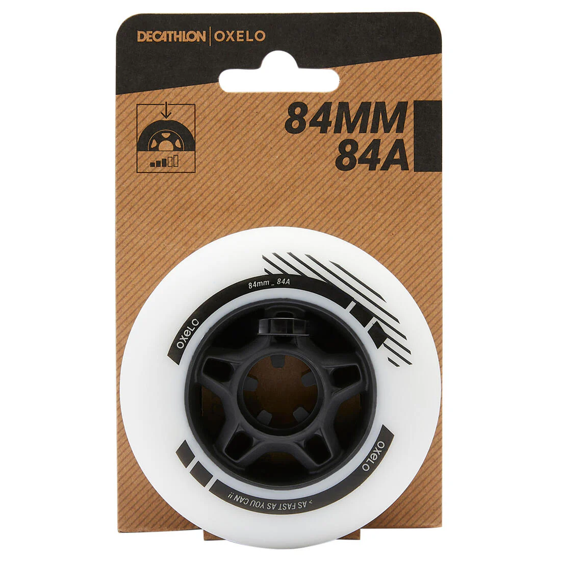 4 RUEDAS PATÍN EN LÍNEA FITNESS 84 MM 84A BLANCO - Image 2