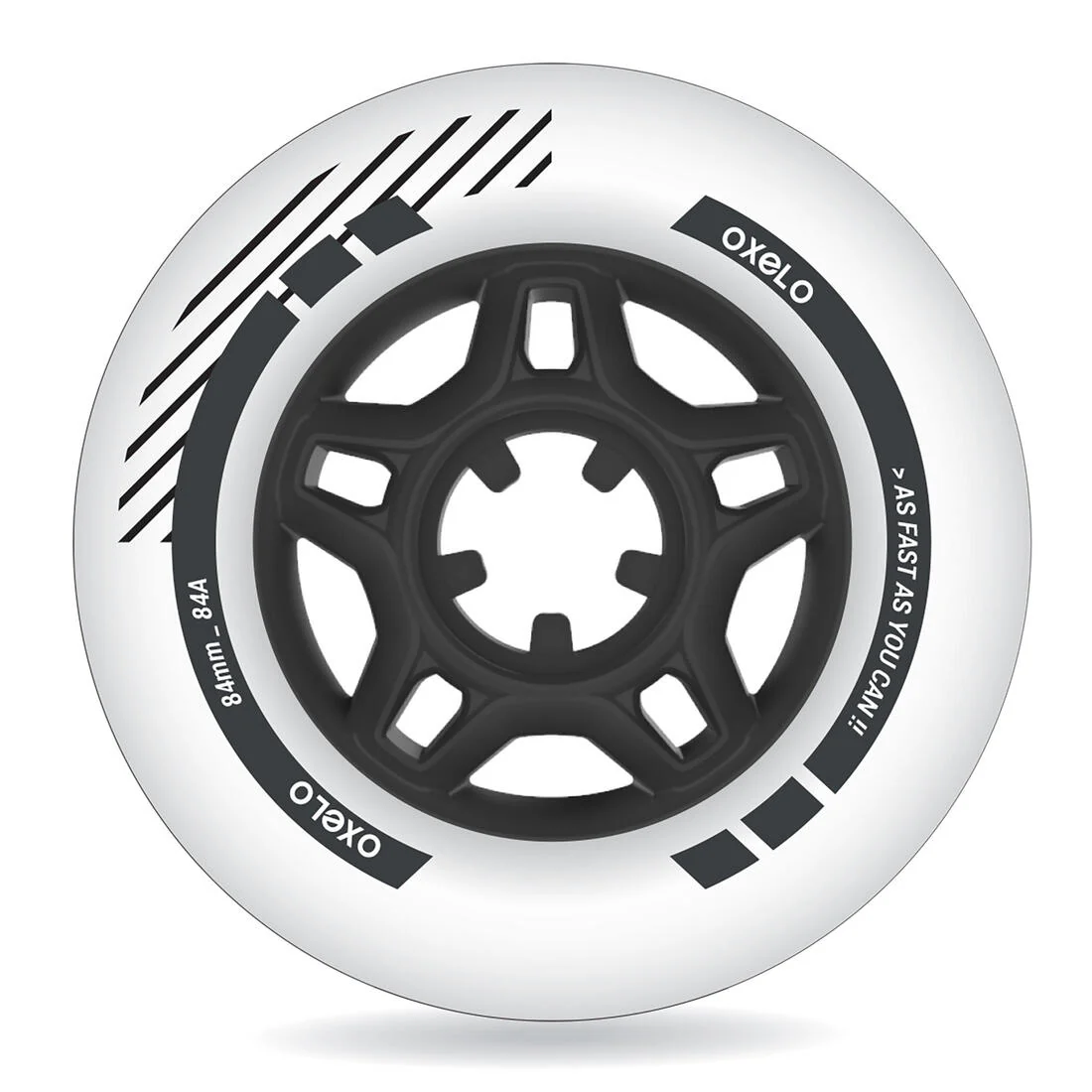 4 RUEDAS PATÍN EN LÍNEA FITNESS 84 MM 84A BLANCO - Image 3