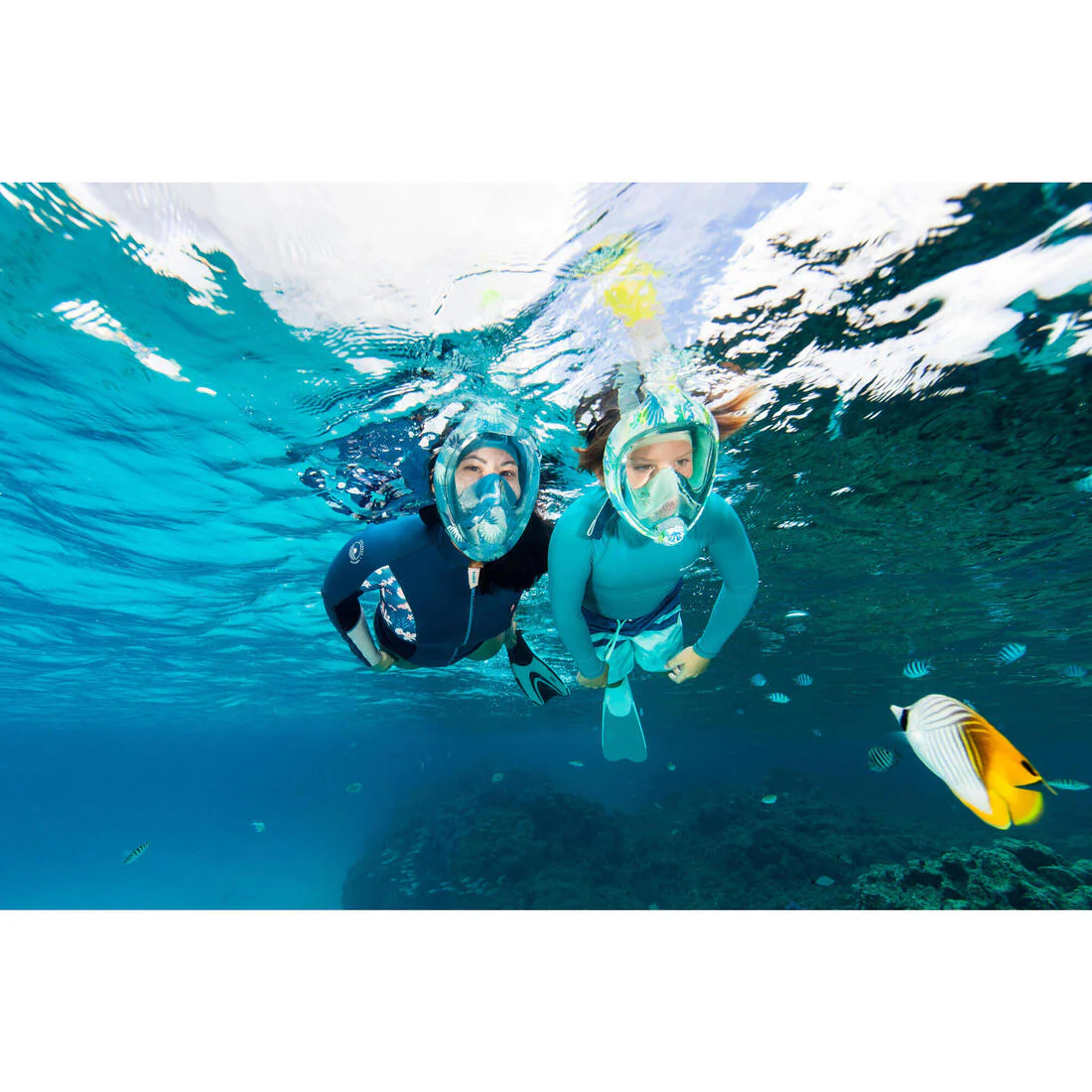Aletas de buceo niños verde claro - FF100 Soft - Image 19