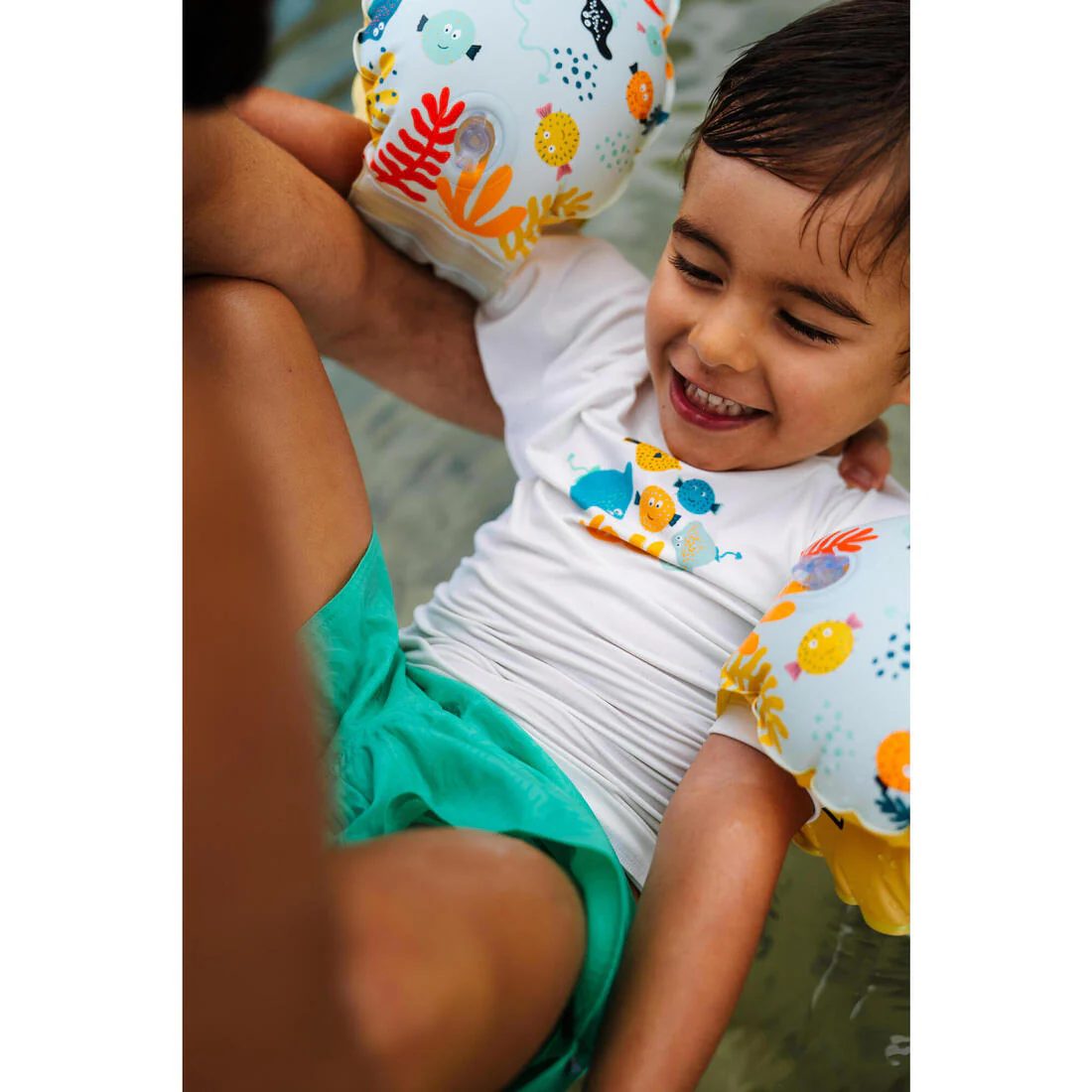 Alitas flotador niños rosado diseño de flores - Image 28