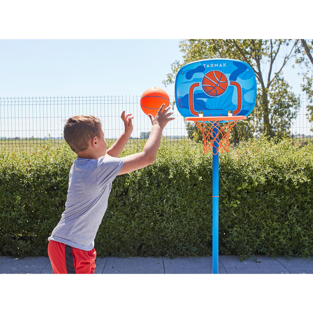 ARO DE BÁSQUETBOL NIÑOS K100 PELOTA NARANJA - Image 4