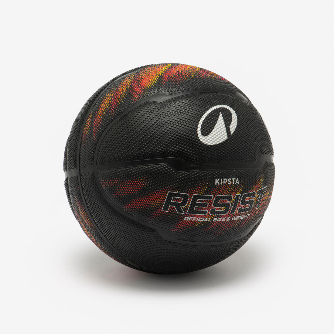 Balón de baloncesto talla 5 - RESIST R500 negro naranja - Image 3