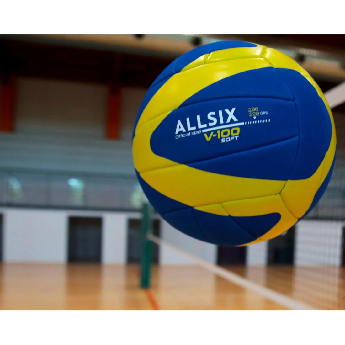 BALÓN DE VÓLEIBOL NIÑOS SOFT V100 200-220G AZUL/AMARILLO - Image 3