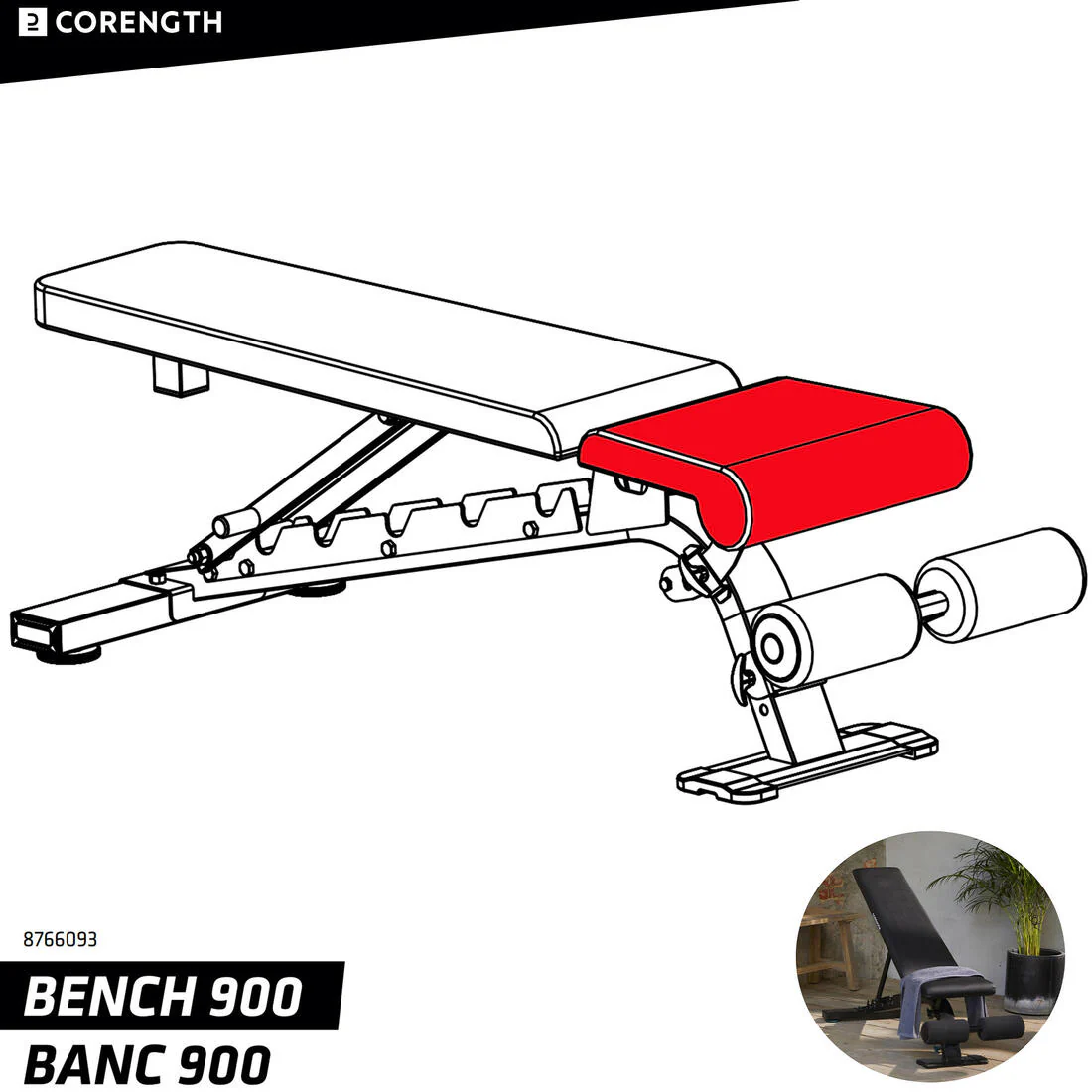 Banco Musculación 900 2023 Asiento - Image 4