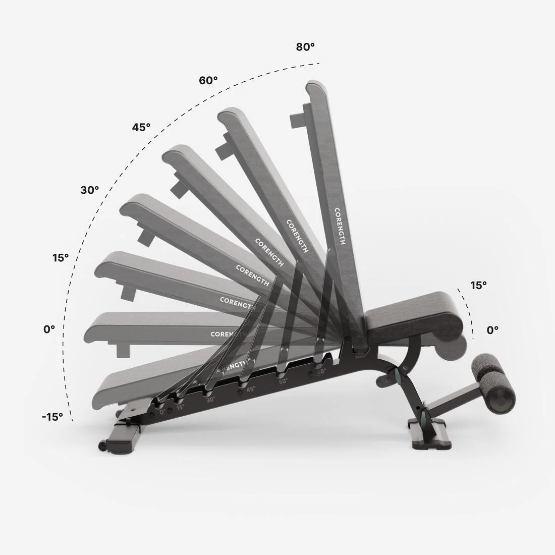 BANCO MUSCULACIÓN BENCH 900 REFORZADO INCLINABLE RECLINABLE - Image 3