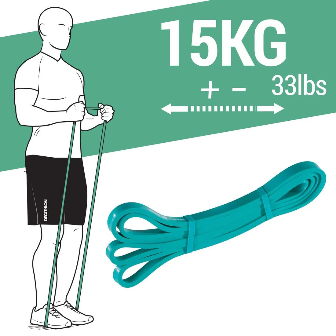 BANDA ELÁSTICA MUSCULACIÓN 15 KG - Image 3