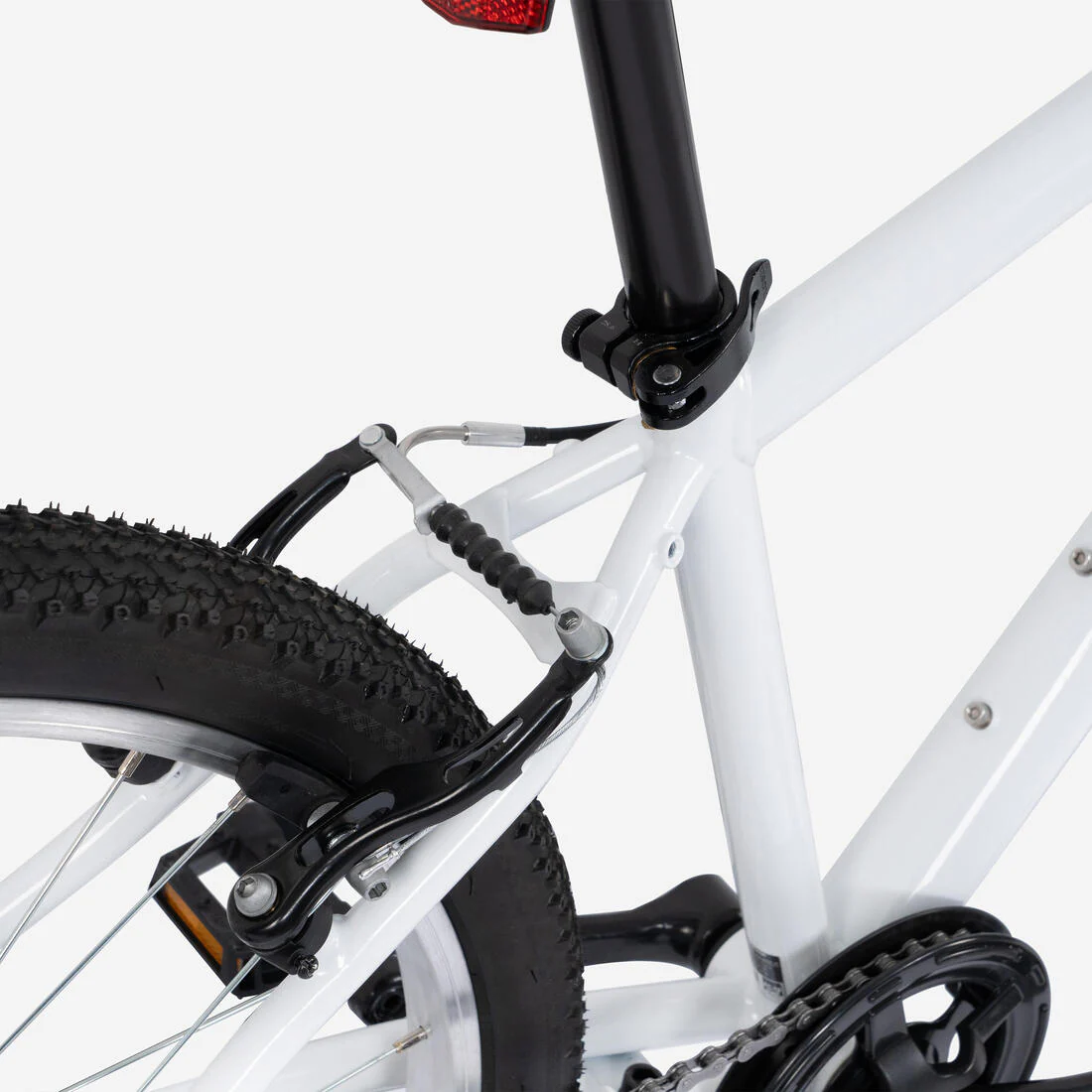 BICICLETA MOUNTAIN BIKE EXPL100 6 V. - CUADRO ACERO 24" BLANCA - Image 4