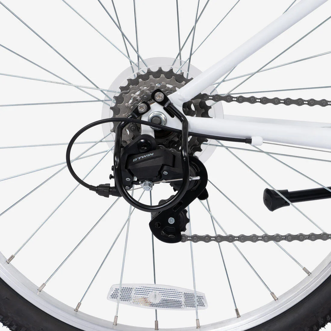 BICICLETA MOUNTAIN BIKE EXPL100 6 V. - CUADRO ACERO 24" BLANCA - Image 5