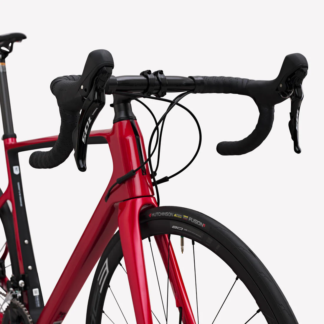 BICICLETA DE RUTA EDR CF SHIMANO 105 2X12 - CUADRO CARBONO ROJA - Image 5