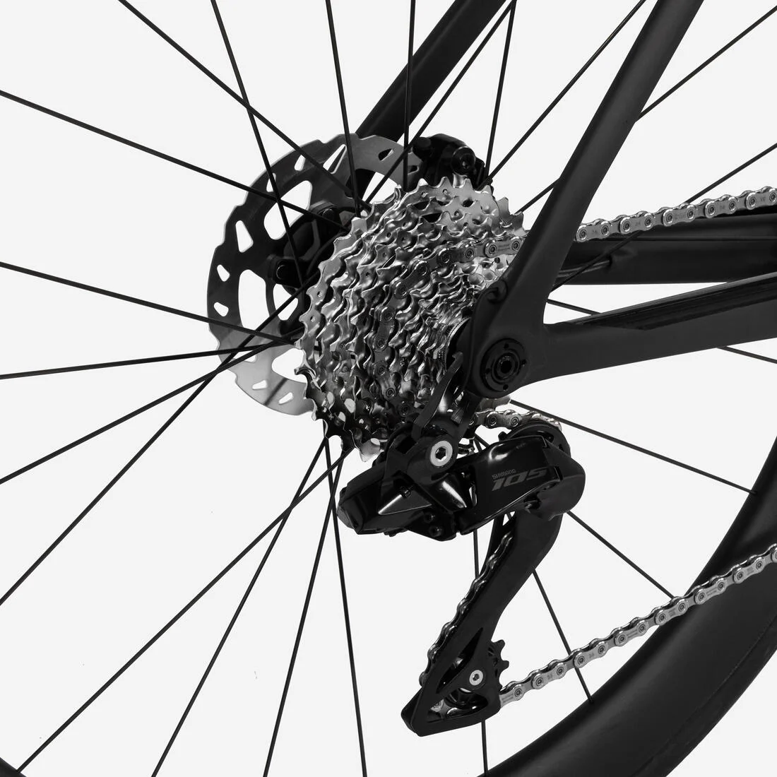 BICICLETA DE RUTA RCR 105 DI2 + SENSOR XCADEY - CUADRO CARBONO BRUTO NEGRA - Image 11