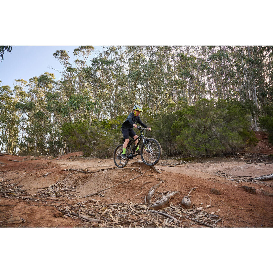 BICICLETA MOUNTAIN BIKE EXPL500 7 V.  - CUADRO ACERO 24" NEGRA - Image 17