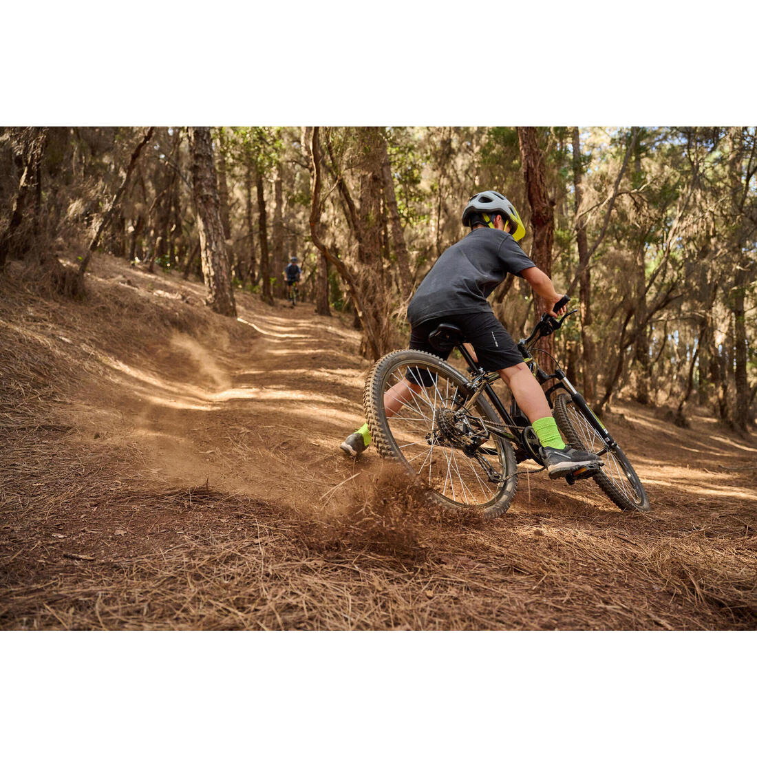 BICICLETA MOUNTAIN BIKE EXPL500 7 V.  - CUADRO ACERO 24" NEGRA - Image 21