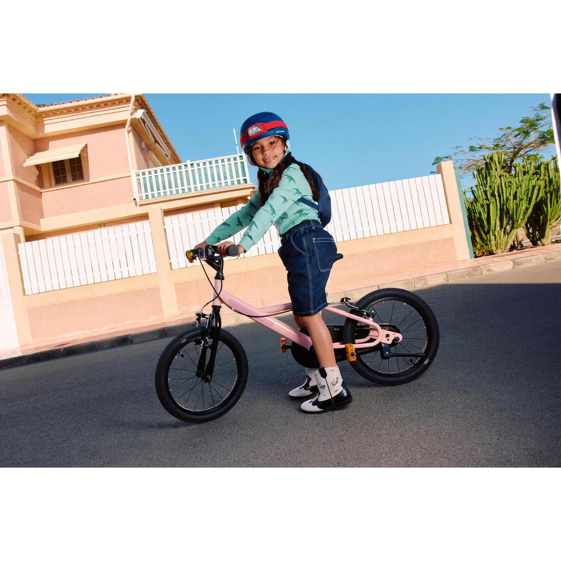 BICICLETA NIÑO DISCOVER500 4 A 6 AÑOS  - CUADRO ACERO 16" ROSADA PERLA - Image 31