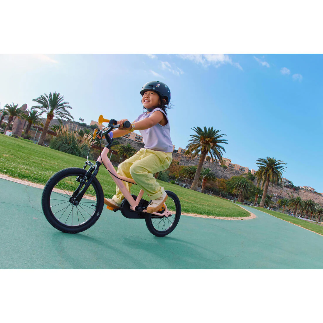 BICICLETA NIÑO DISCOVER500 4 A 6 AÑOS  - CUADRO ACERO 16" ROSADA PERLA - Image 5