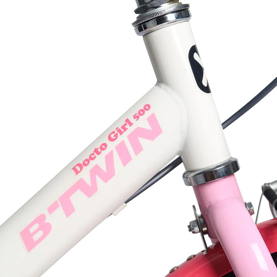 BICICLETA NIÑO DOCTOGIRL500 - 16" ROSADO / BLANCO - Image 5