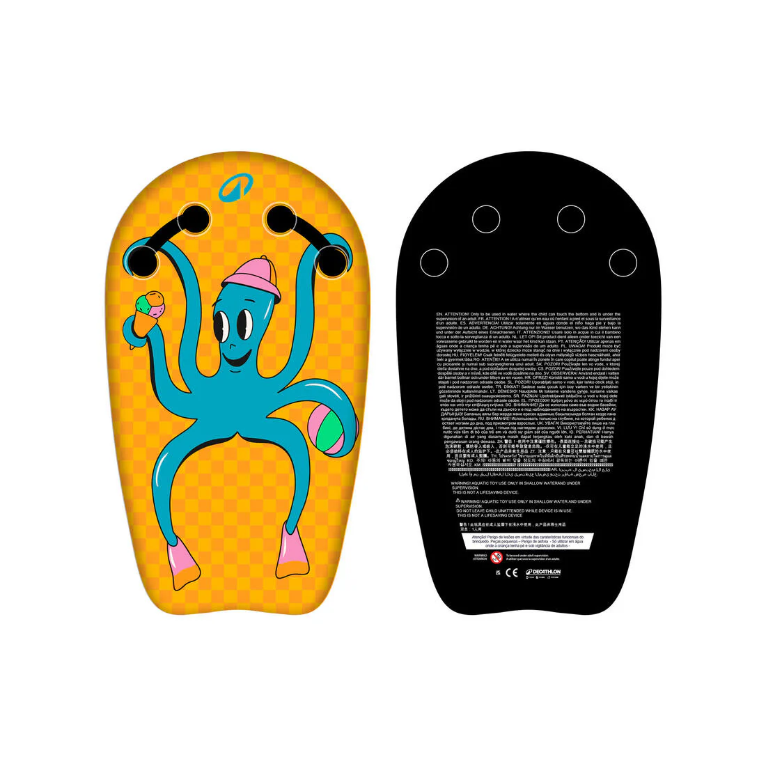Bodyboard niños rojo azul con asas - Image 2
