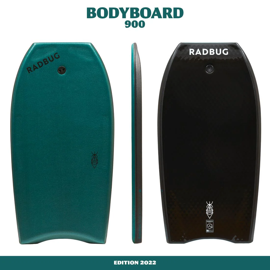 Bodyboard verde negro 900 - Image 11