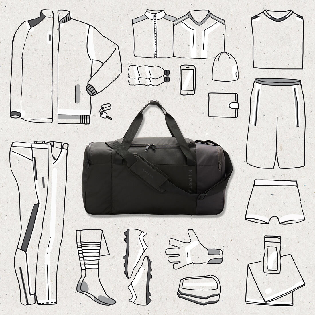 BOLSO DEPORTIVO 55 LITROS NEGRO - Image 10