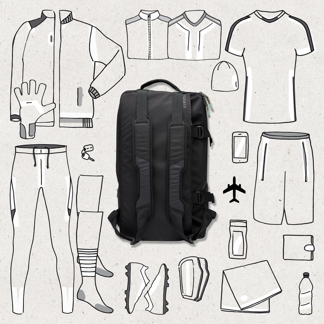 BOLSO DEPORTIVO URBAN 55 LITROS NEGRO - Image 10