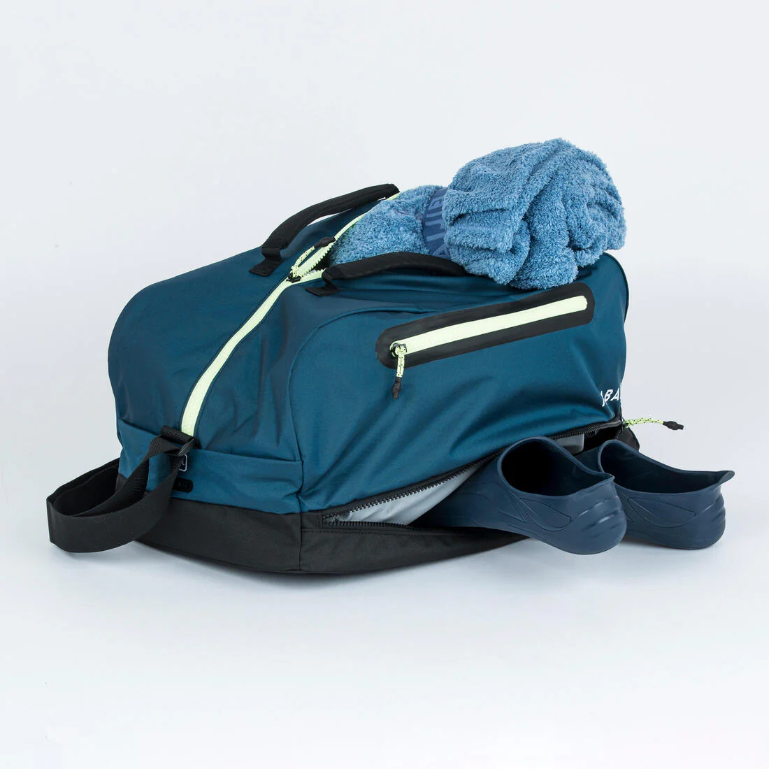 BOLSO DUFFLE BAG NATACIÓN AZUL NEGRO 3 COMPARTIMENTOS 27 L - Image 5