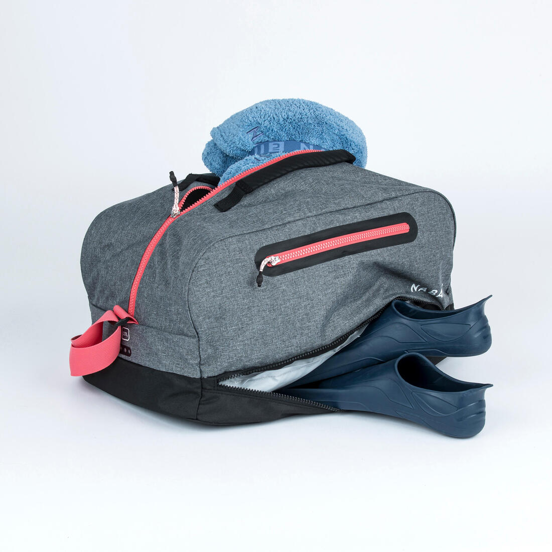 BOLSO DUFFLE BAG NATACIÓN AZUL NEGRO 3 COMPARTIMENTOS 27 L - Image 6