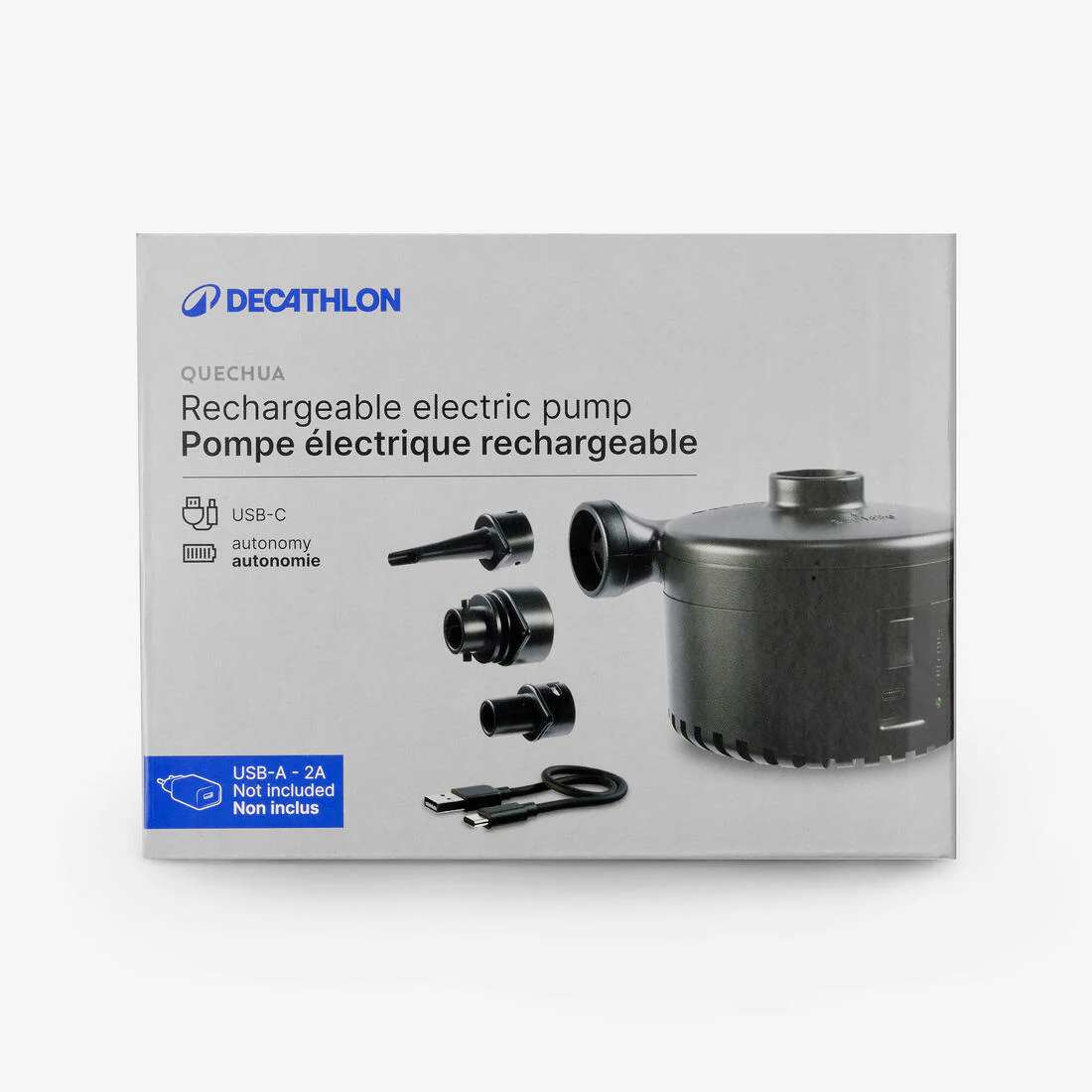 BOMBÍN ELÉCTRICO A PILAS PARA COLCHONES DE CAMPING RECARGABLE MEDIANTE USB-C - Image 3