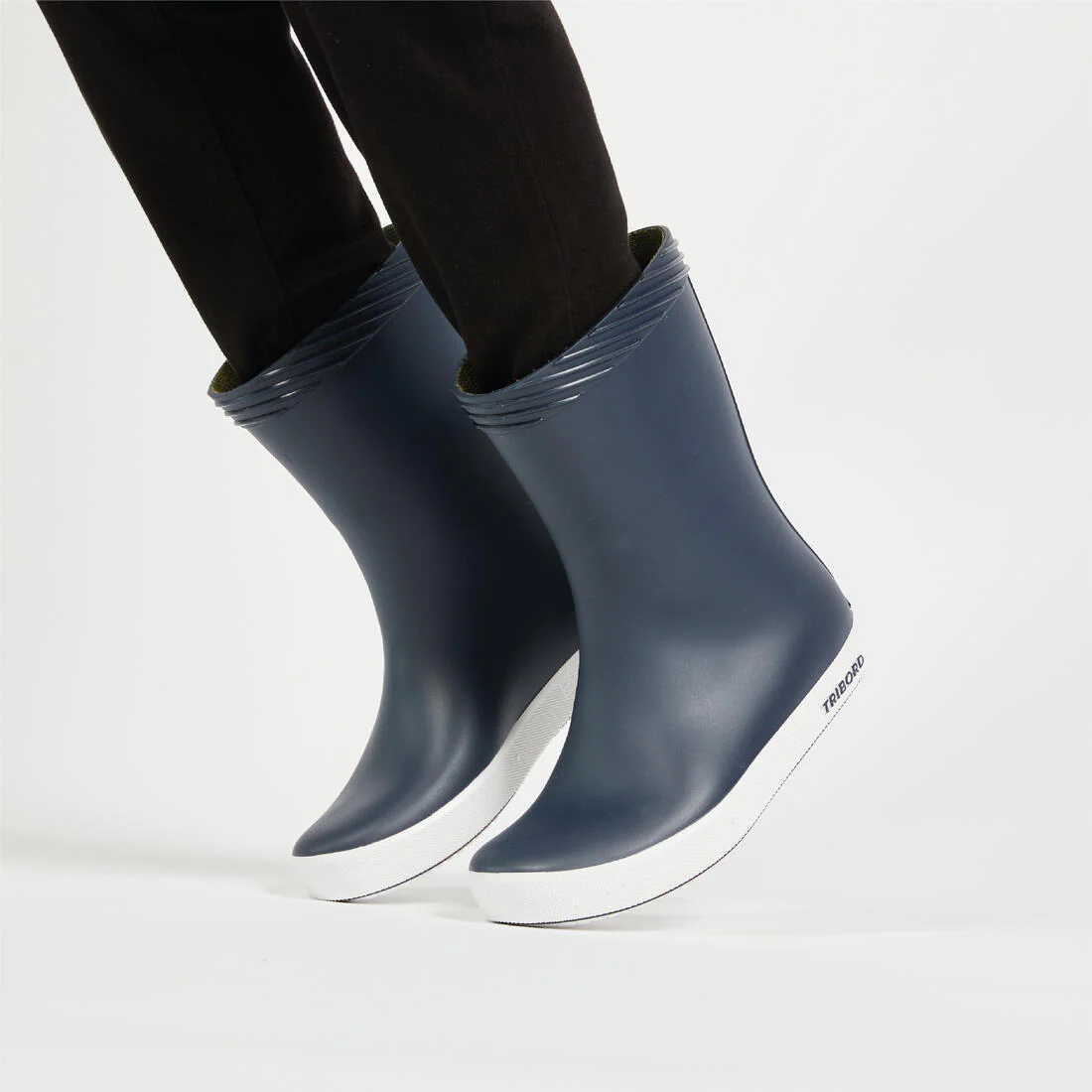 Botas Agua 100 Niños Azul Marino - Image 4