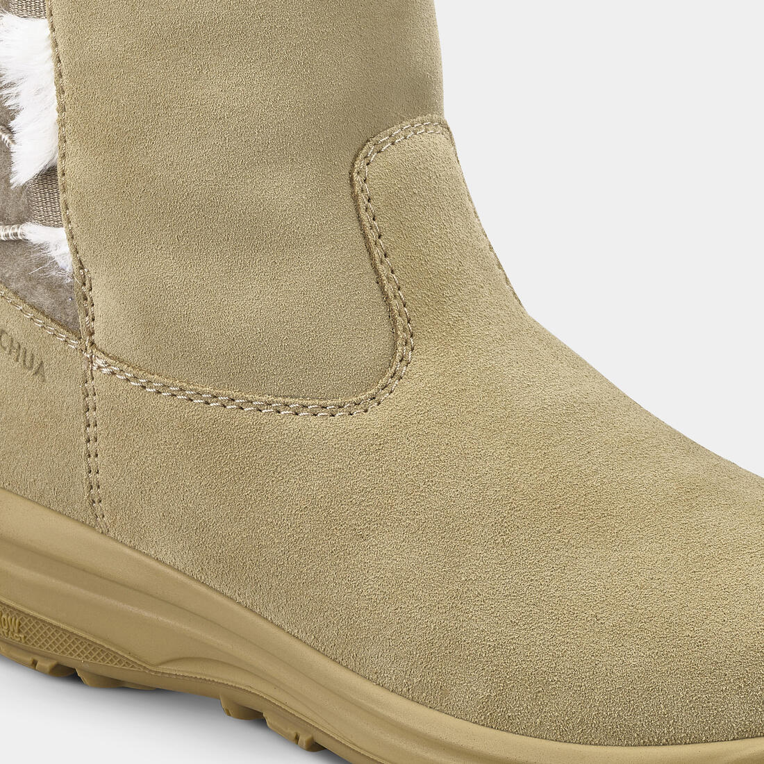 BOTAS IMPERMEABLES DE SENDERISMO NIEVE MUJER NH500 CUERO - Image 6