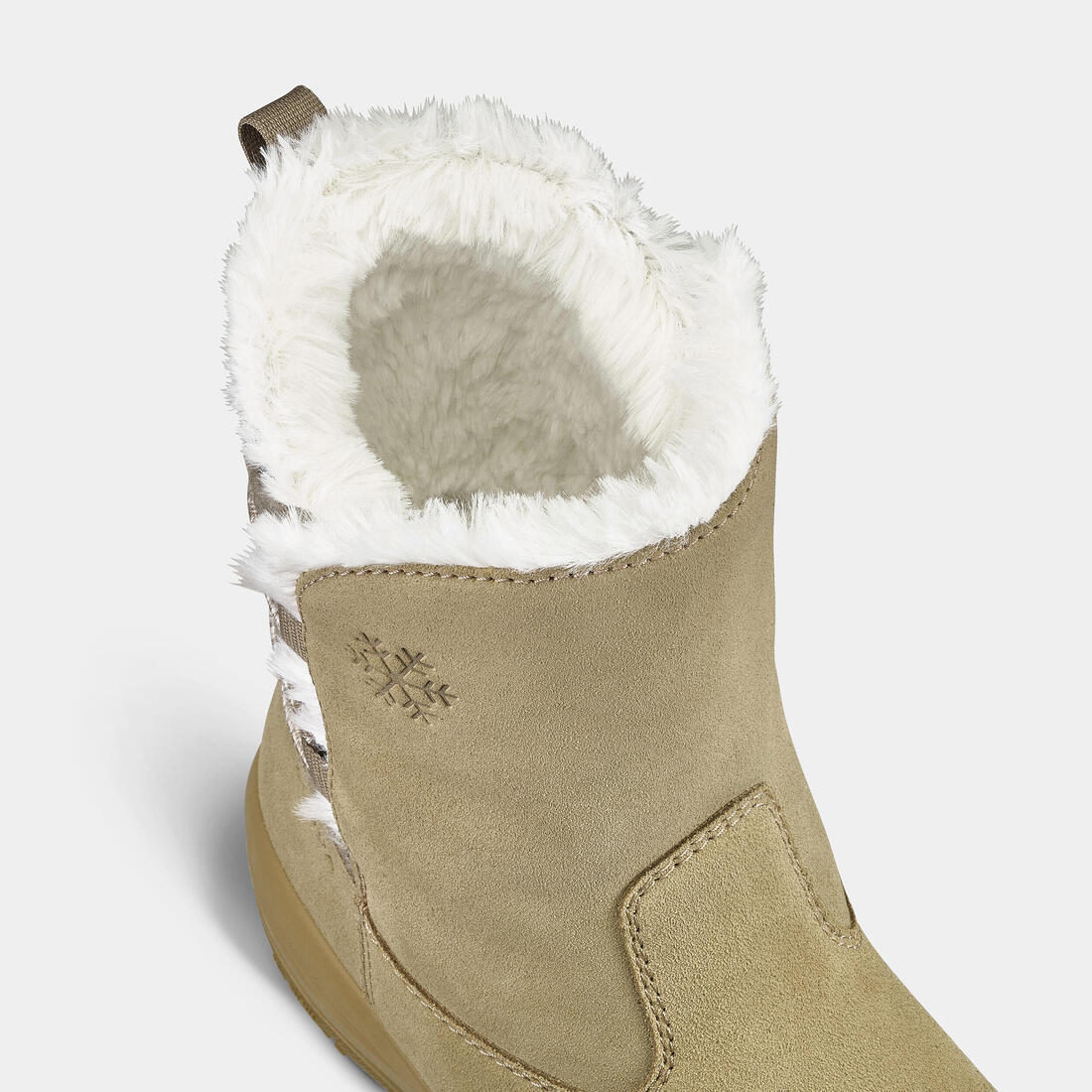 BOTAS IMPERMEABLES DE SENDERISMO NIEVE MUJER NH500 CUERO - Image 7