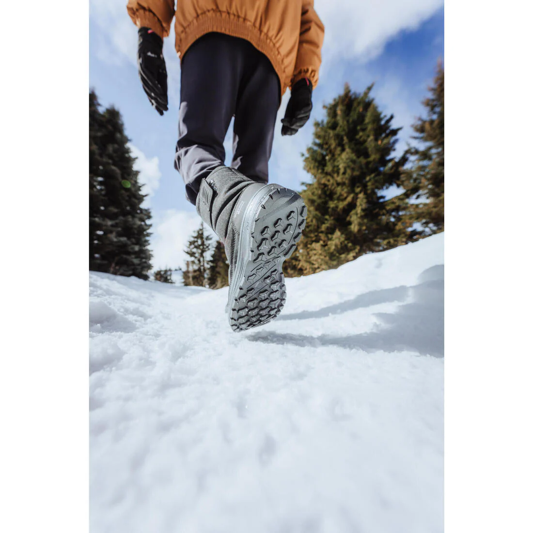 BOTAS NIEVE CÁLIDAS IMPERMEABLES SENDERISMO NIÑOS SH100 VELCRO - Image 9