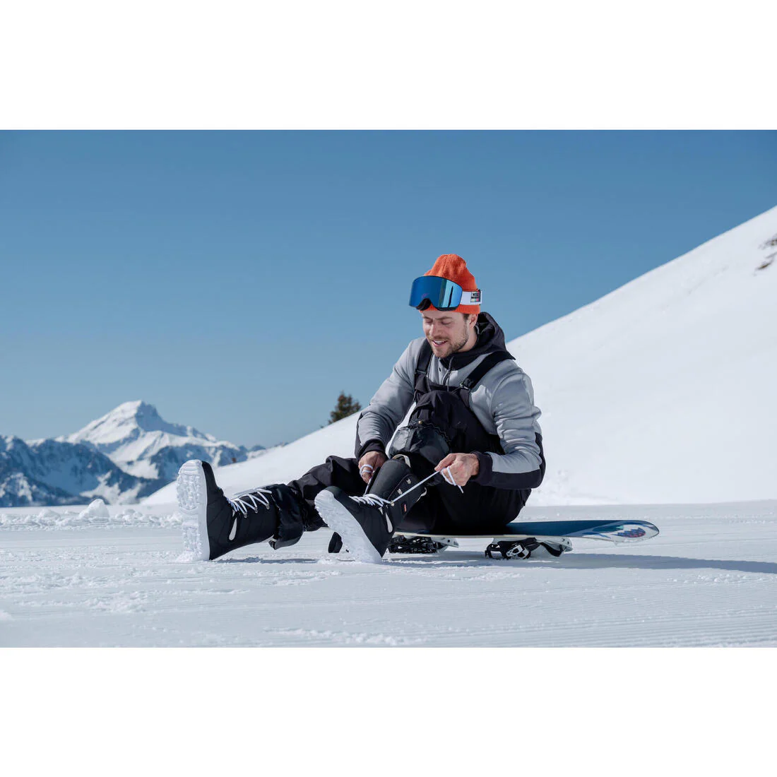 Botas Snowboard hombre negro blanco - SNB100 - Image 13