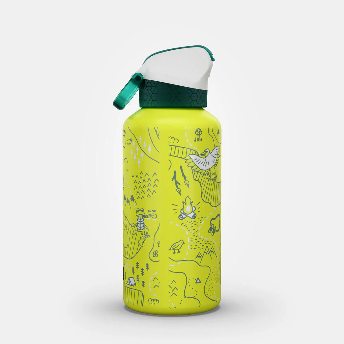 BOTELLA ALUMINIO 0,6L CON TAPA INSTANTÁNEA Y BOMBILLA PARA SENDERISMO - Image 11