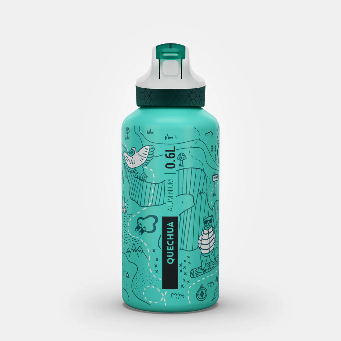 BOTELLA ALUMINIO 0,6L CON TAPA INSTANTÁNEA Y BOMBILLA PARA SENDERISMO - Image 13