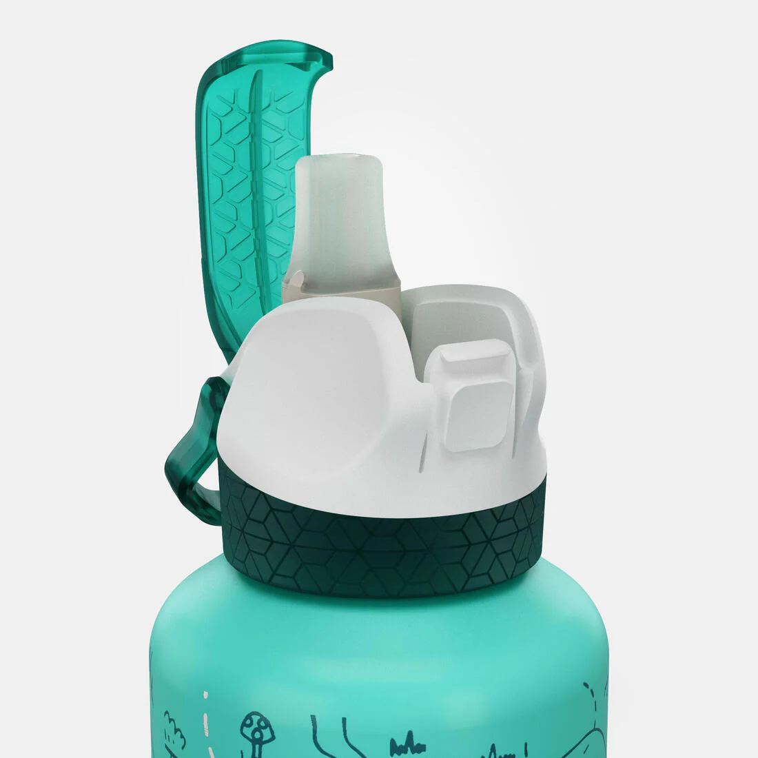 BOTELLA ALUMINIO 0,6L CON TAPA INSTANTÁNEA Y BOMBILLA PARA SENDERISMO - Image 27