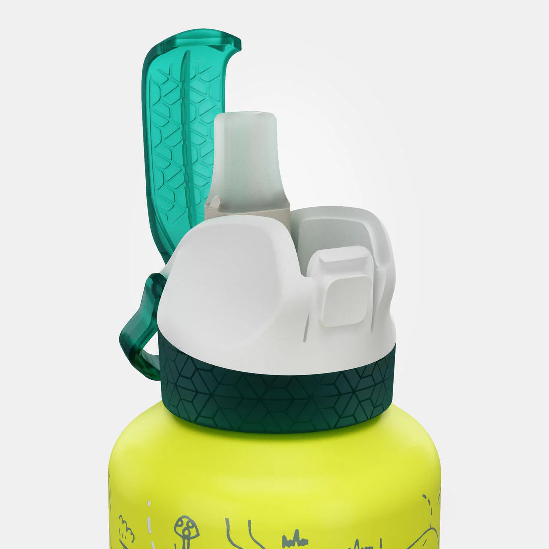 BOTELLA ALUMINIO 0,6L CON TAPA INSTANTÁNEA Y BOMBILLA PARA SENDERISMO - Image 28