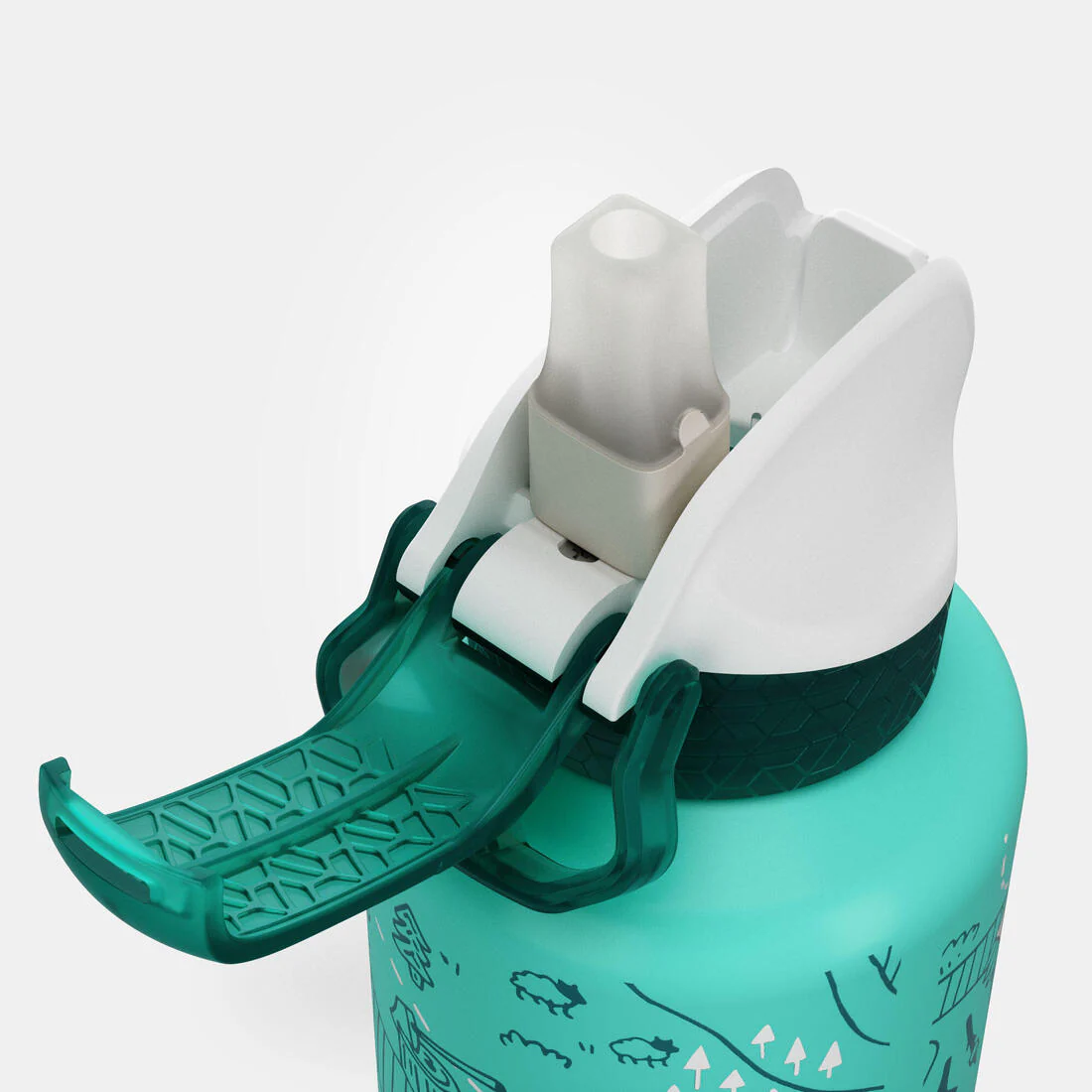 BOTELLA ALUMINIO 0,6L CON TAPA INSTANTÁNEA Y BOMBILLA PARA SENDERISMO - Image 34