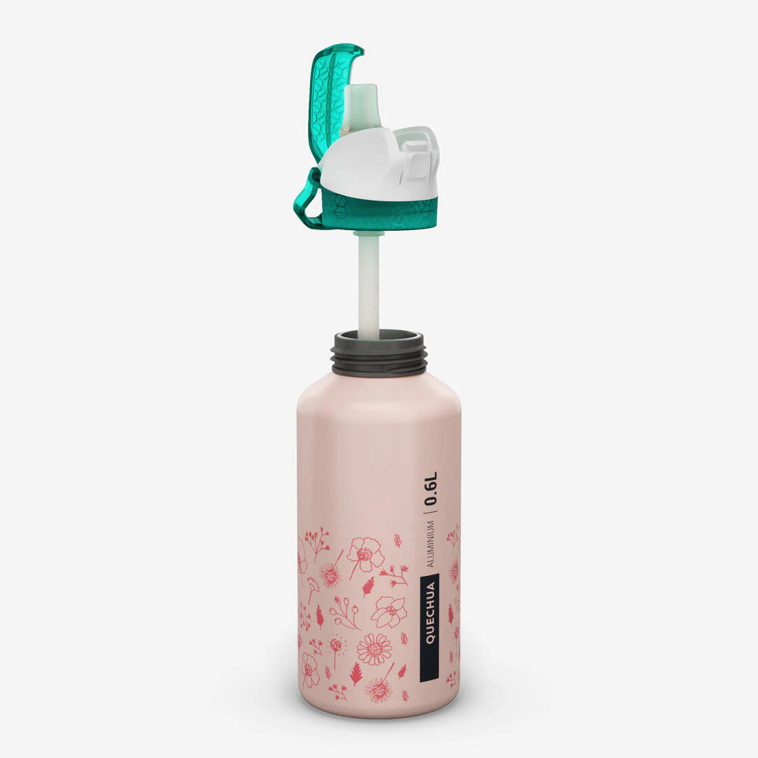 BOTELLA ALUMINIO 0,6L CON TAPA INSTANTÁNEA Y BOMBILLA PARA SENDERISMO - Image 43