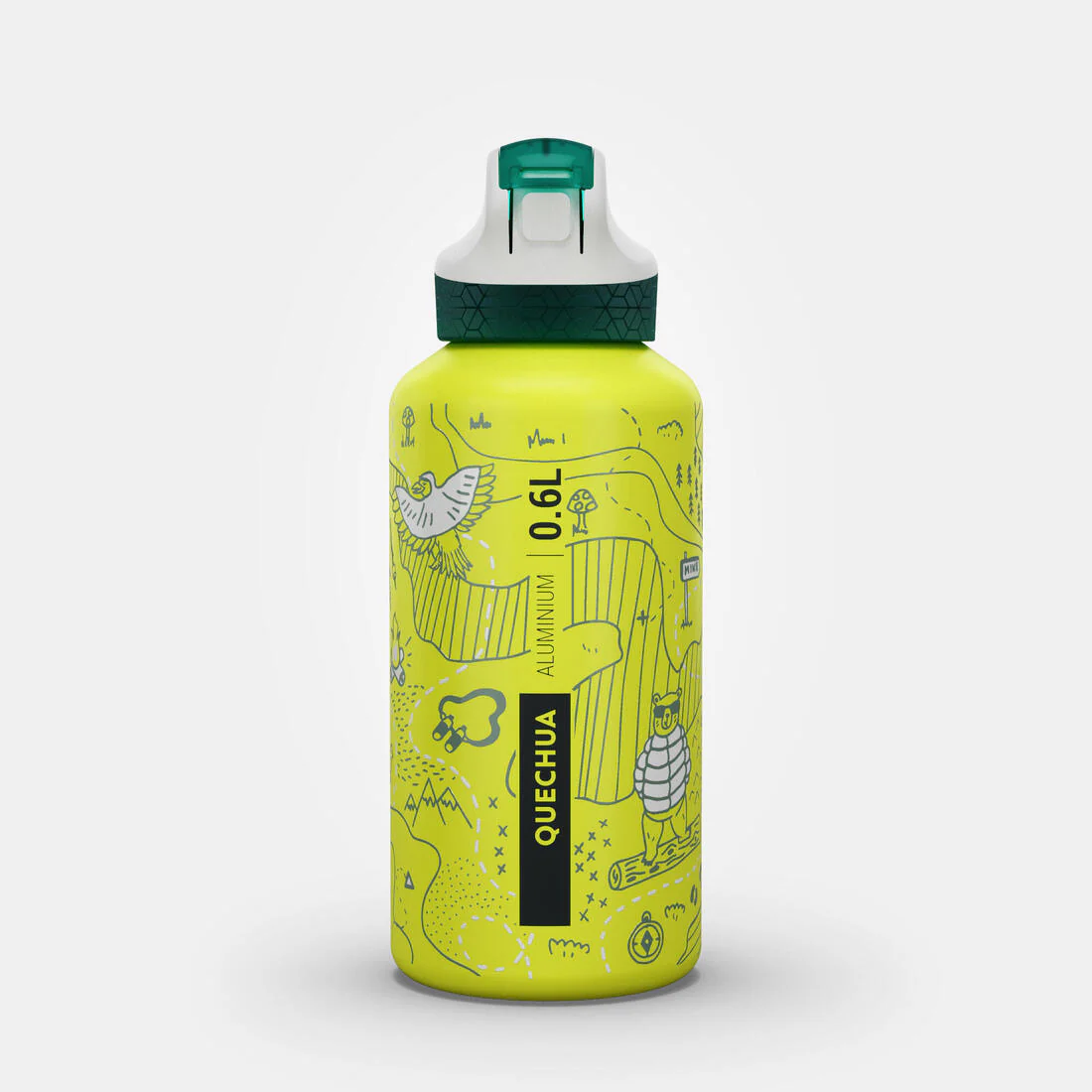 BOTELLA ALUMINIO 0,6L CON TAPA INSTANTÁNEA Y BOMBILLA PARA SENDERISMO - Image 6