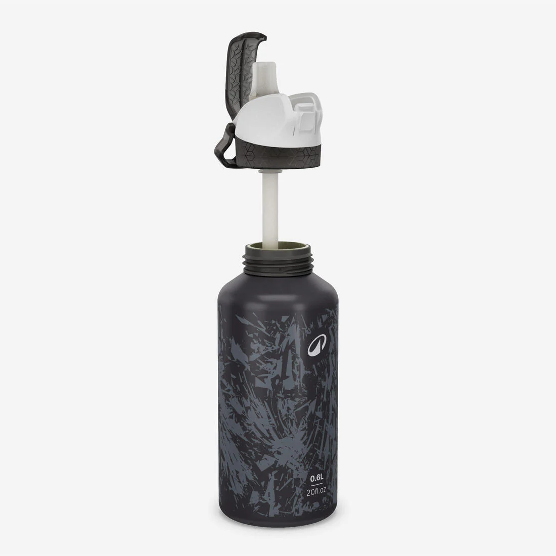 BOTELLA ALUMINIO 0,6L CON TAPA INSTANTÁNEA Y BOMBILLA PARA SENDERISMO - Image 9