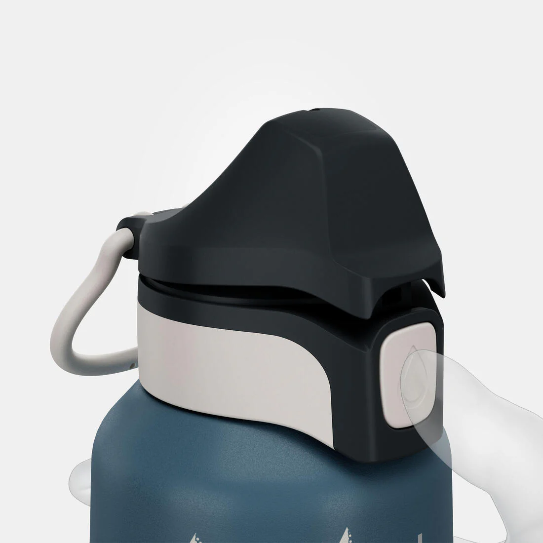 BOTELLA NIÑOS INOX 0,6L CON TAPA INSTANTÁNEA PARA SENDERISMO AZUL - Image 4