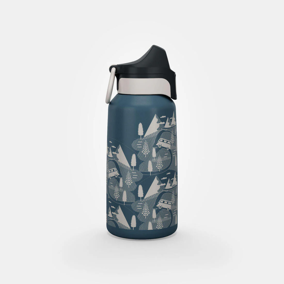 BOTELLA NIÑOS INOX 0,6L CON TAPA INSTANTÁNEA PARA SENDERISMO AZUL - Image 9