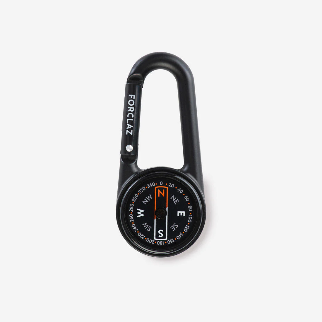 BRÚJULA DE ORIENTACIÓN COMPACTA CON MOSQUETÓN NEGRO - Image 3
