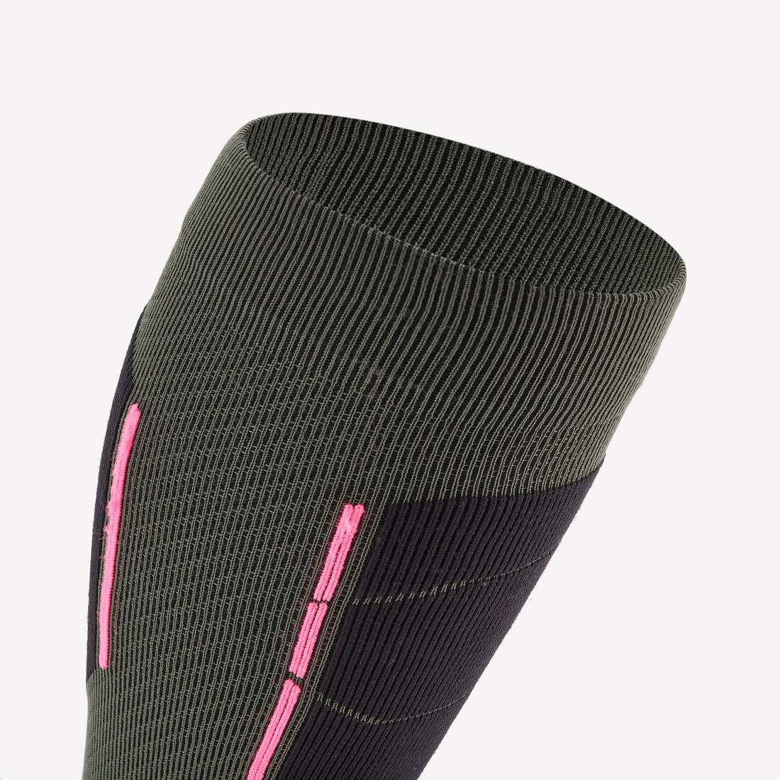 Calcetines de ski adulto verde rosado - lana merino 500 - Image 4