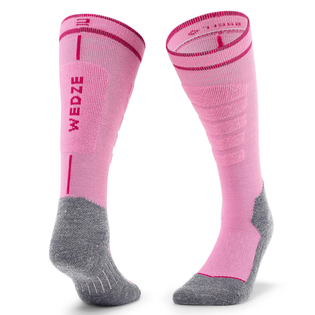 CALCETINES SKI CÁLIDOS NIÑOS 500 ROSA - Image 2