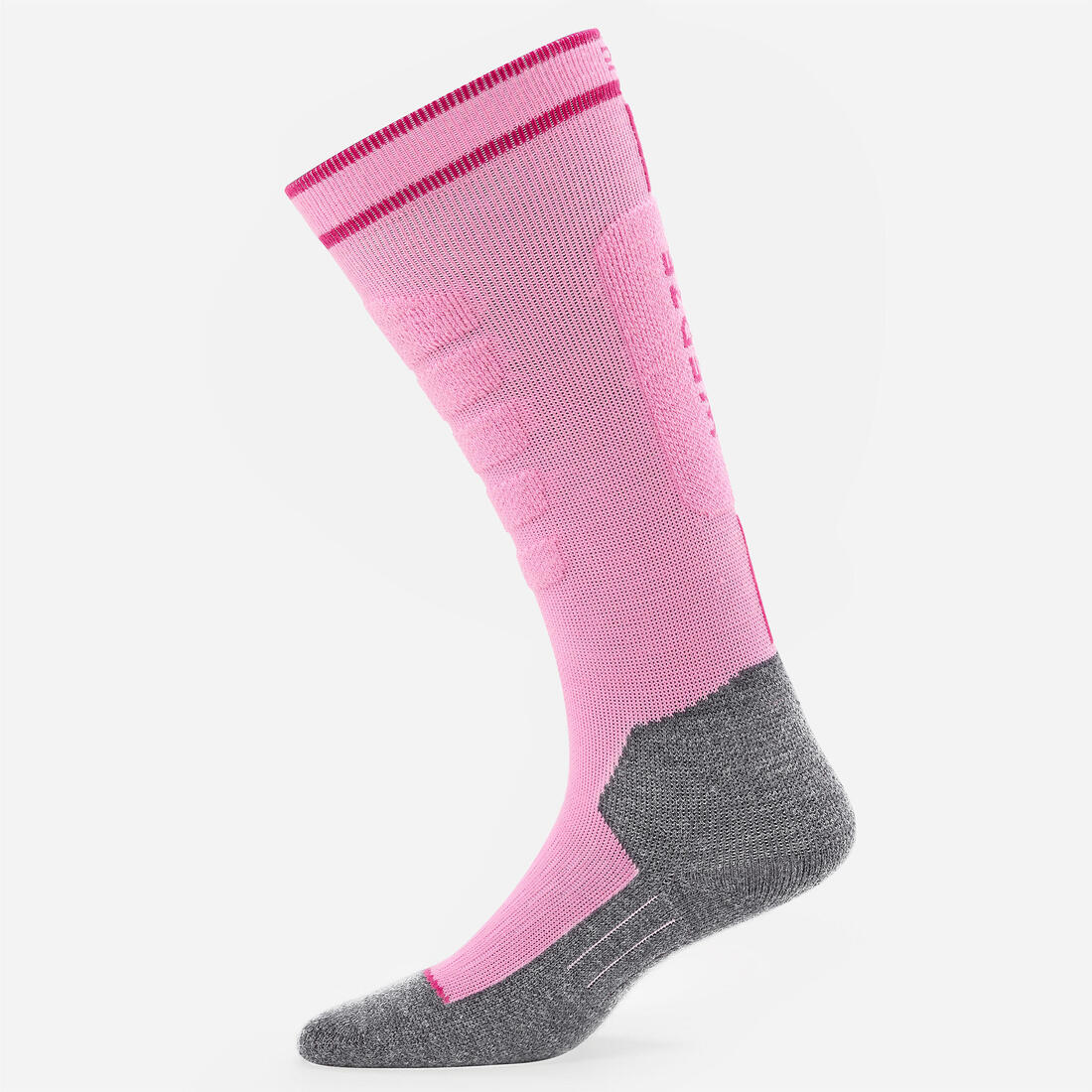 CALCETINES SKI CÁLIDOS NIÑOS 500 ROSA - Image 3