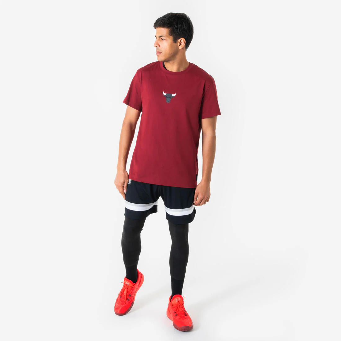 CALZAS DE BÁSQUETBOL 3/4 NBA HOMBRE TIGHT 900 NEGRO - Image 2