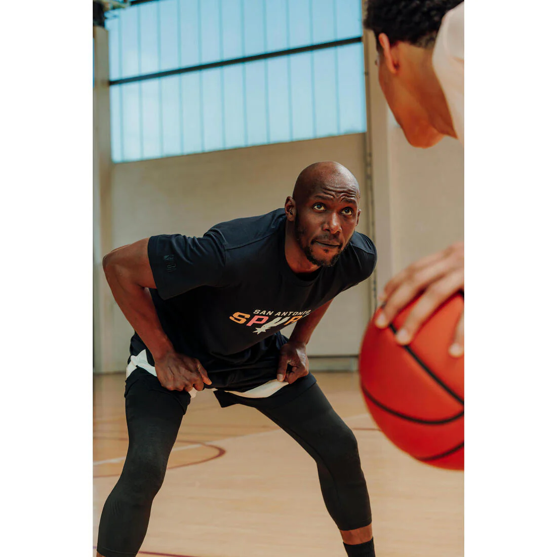 CALZAS DE BÁSQUETBOL 3/4 NBA HOMBRE TIGHT 900 NEGRO - Image 7