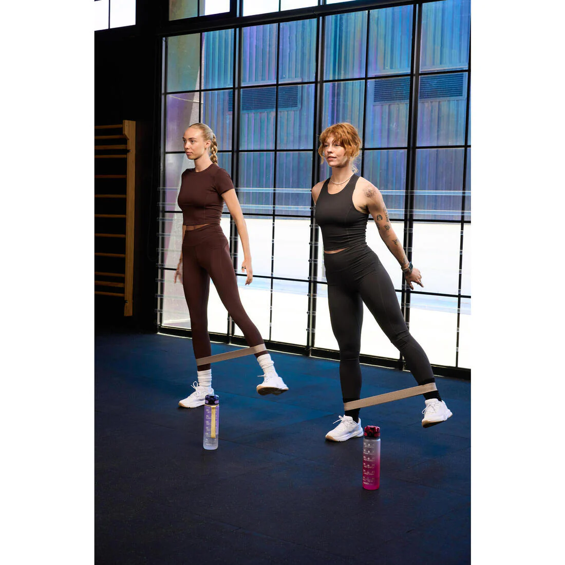 Leggings Deportivos Mujer Rojo Oscuro Talle Alto Corte Moldeador - Image 14