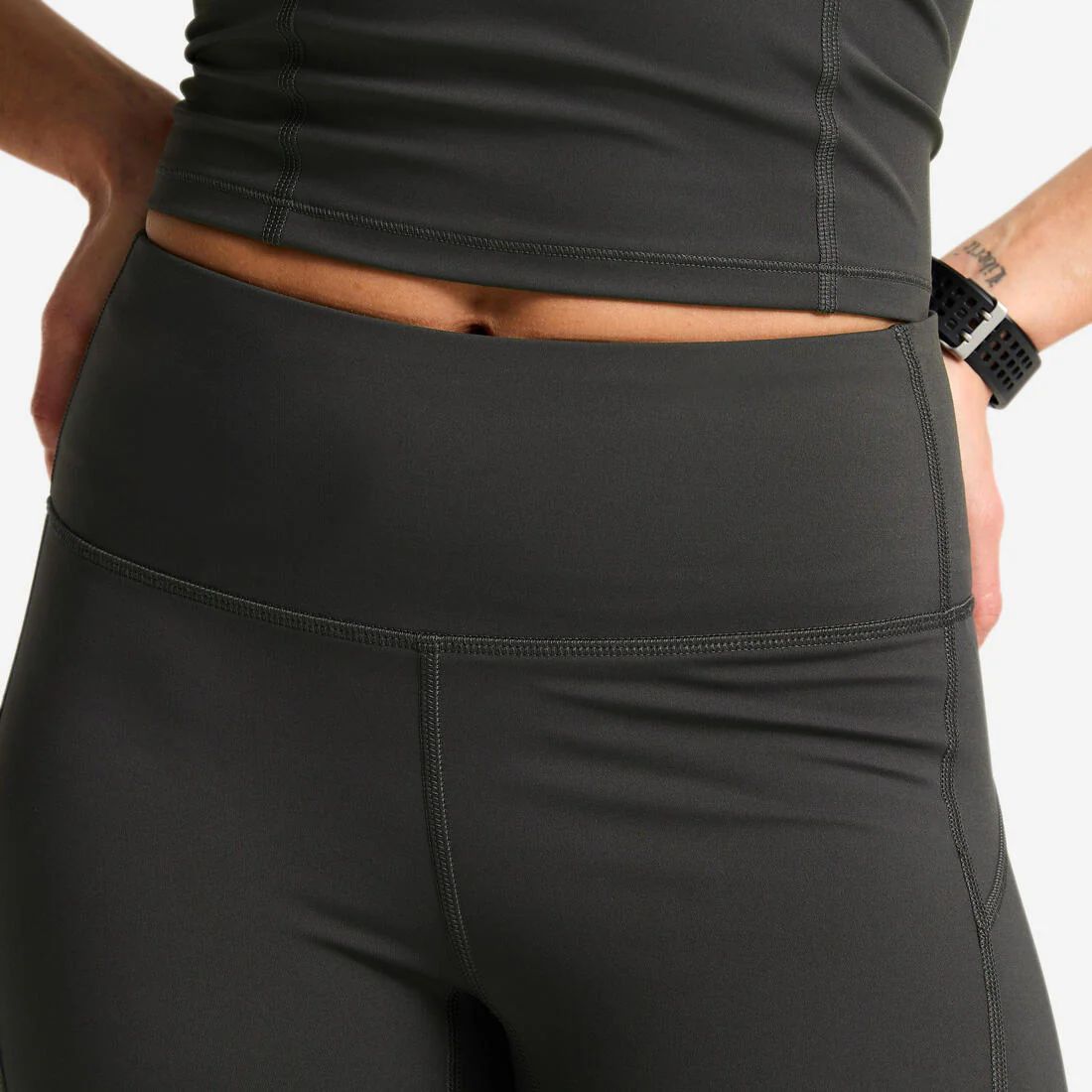 Leggings Deportivos Mujer Rojo Oscuro Talle Alto Corte Moldeador - Image 9