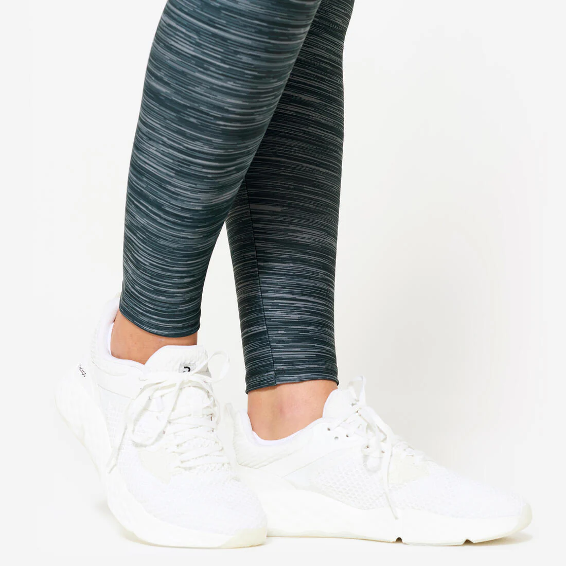 CALZAS FITNESS MUJER ESTAMPADO GRIS JASPEADO TIRO ALTO - Image 17